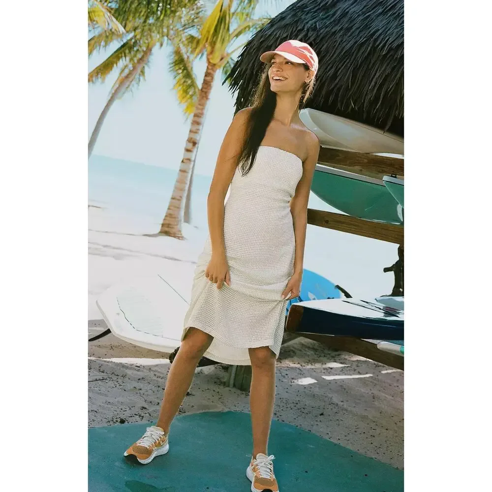 NWT Anthro Forever That Girl Strapless Slim Cream White Midi Dress Sequin Column - Picture 4 of 15